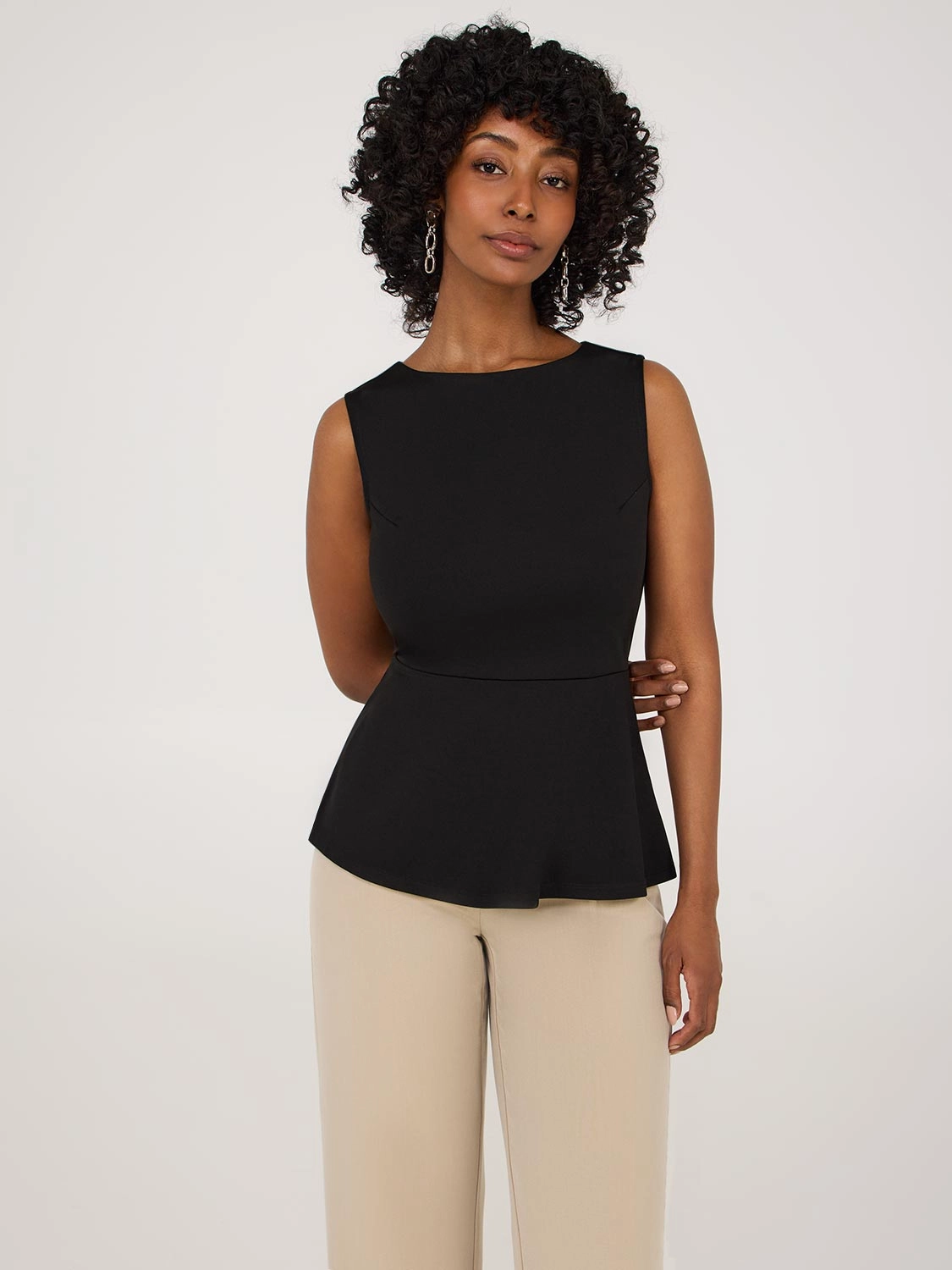 Sleeveless Peplum Top