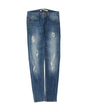 ZARA Womens Distressed Skinny Jeans EU 36 XS W26 L32 Blue Cotton