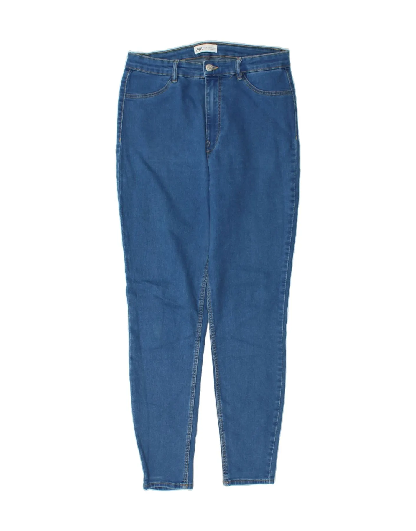 ZARA Womens Skinny Jeans EU 42 Large W32 L28 Blue Cotton